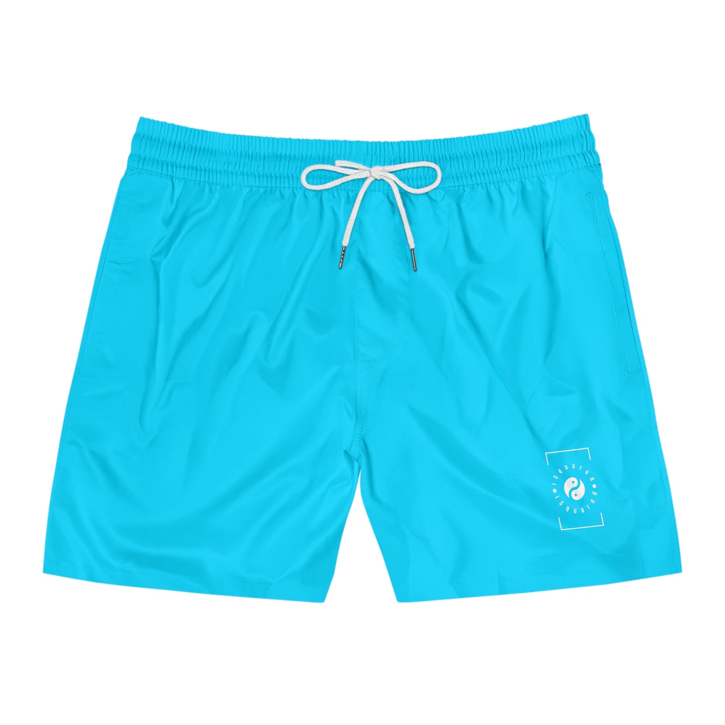 #04D9FF Neon Blue - Short de bain (couleur unie) pour homme