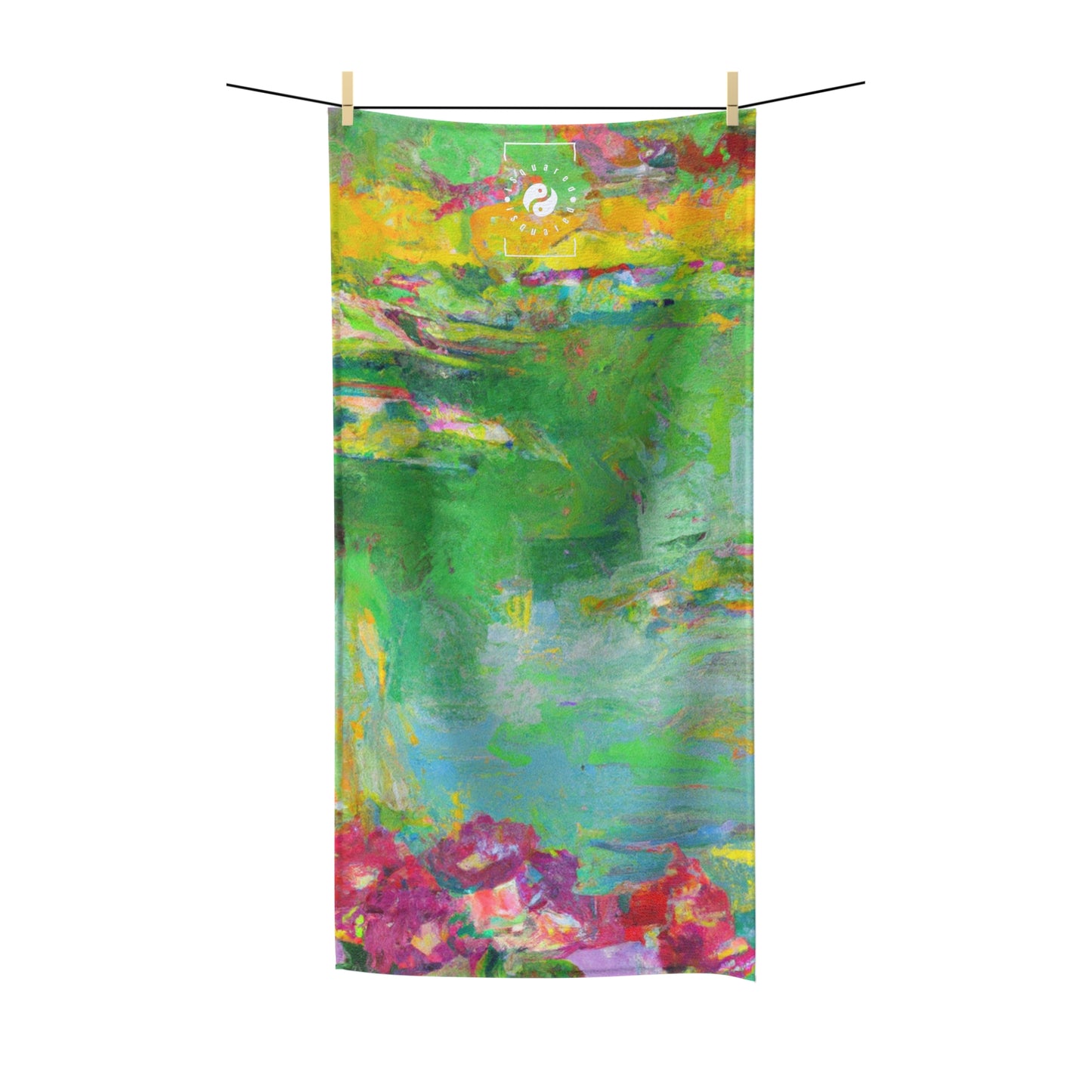 "Lily Aquarelle: Dusk Reflections" - All Purpose Yoga Towel