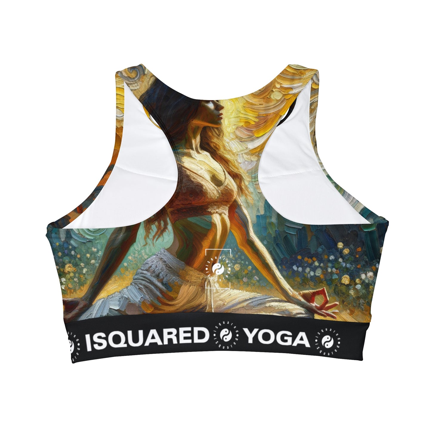 "Golden Warrior: A Tranquil Harmony" - High Neck Crop Top