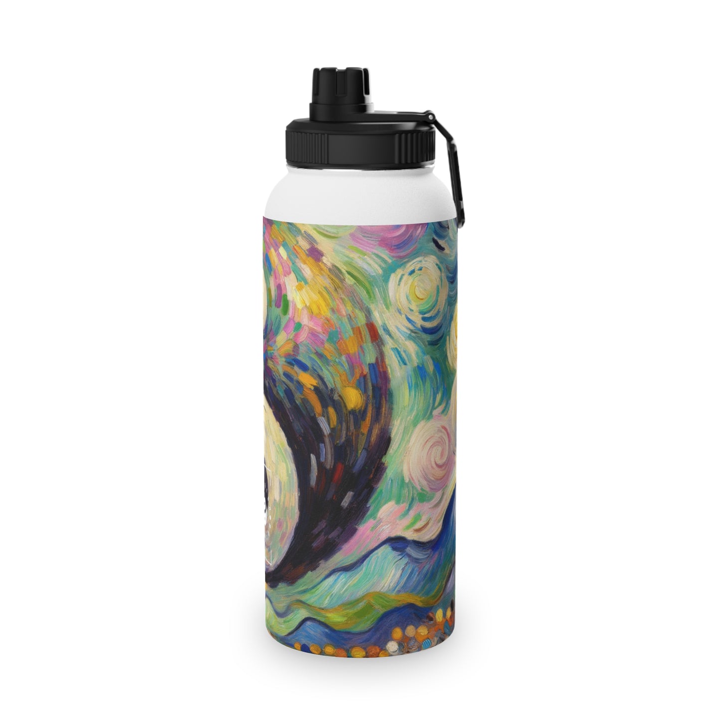 "Spectral Duality: An Impressionist Balance" - Sports Water Bottle