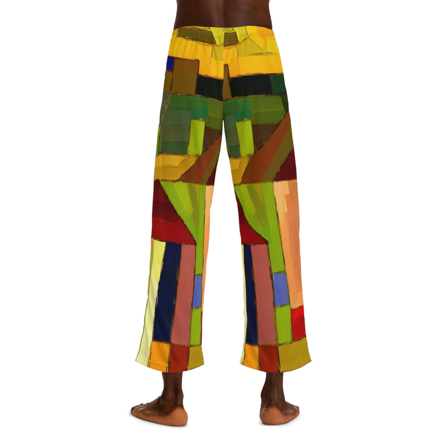 "Adobes de terre aux teintes de Hundertwasser" - Pantalons de détente pour hommes