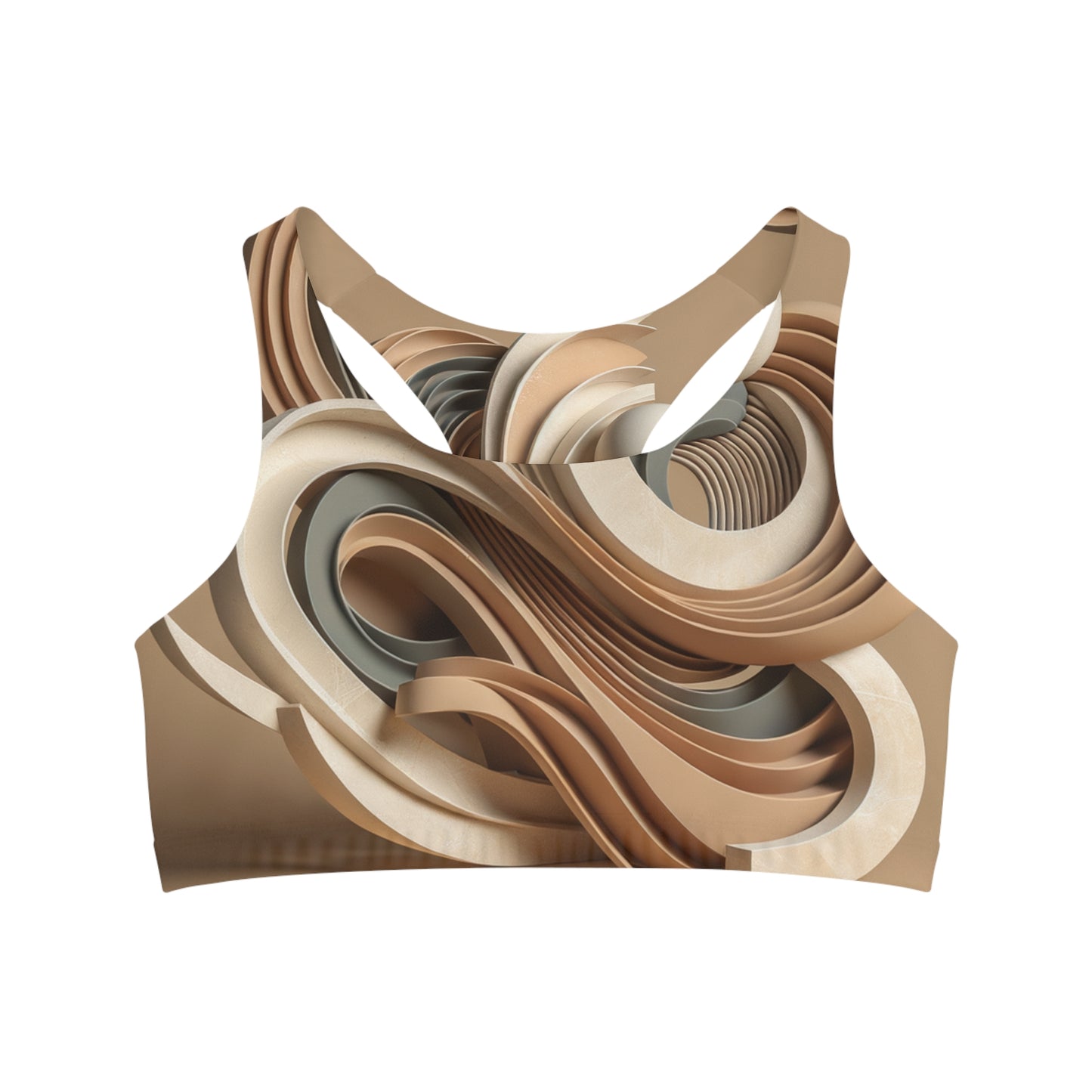 "Hepworth Hues: An Earth Tone Symphony" - Seamless Sports Bra