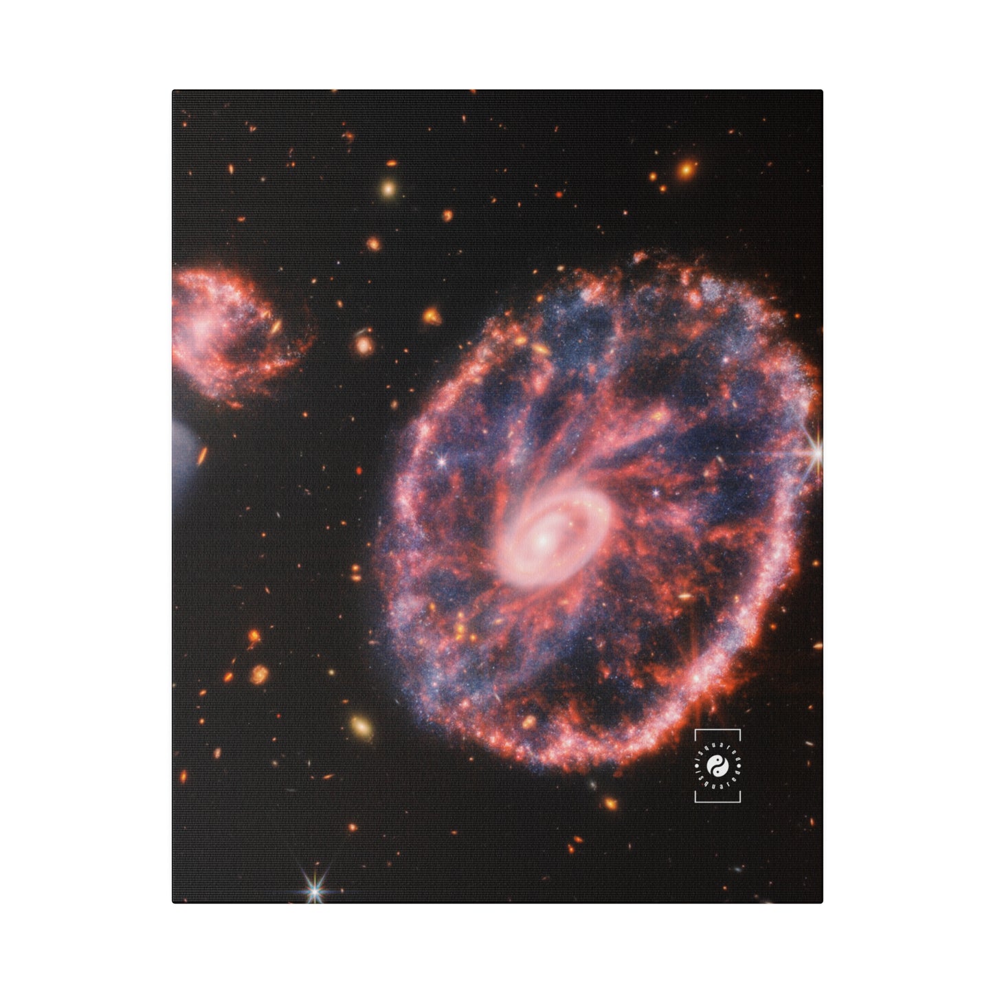 Cartwheel Galaxy (NIRCam and MIRI Composite Image) - Art Print Canvas