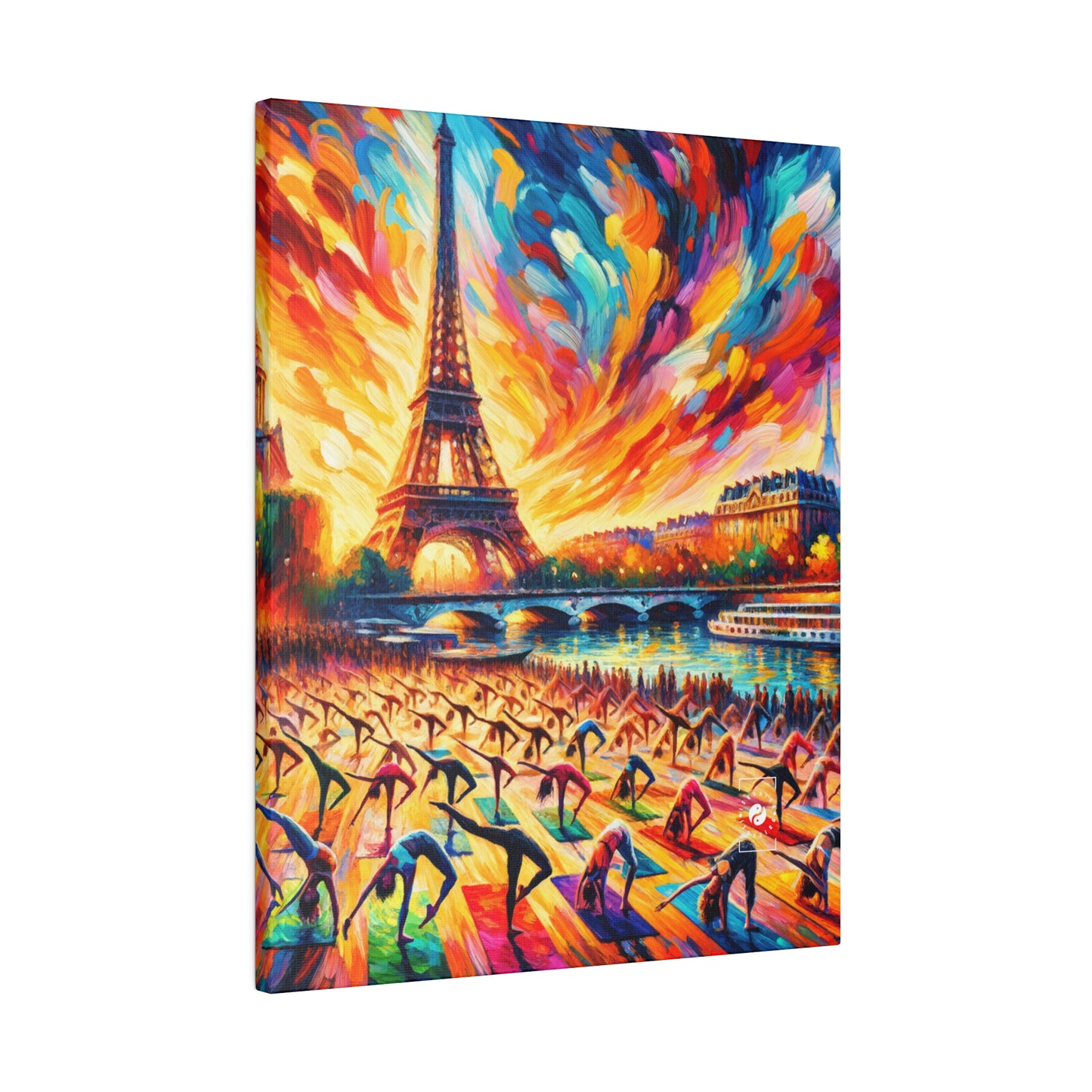 Parisian Yoga Chic - Art Print Canvas