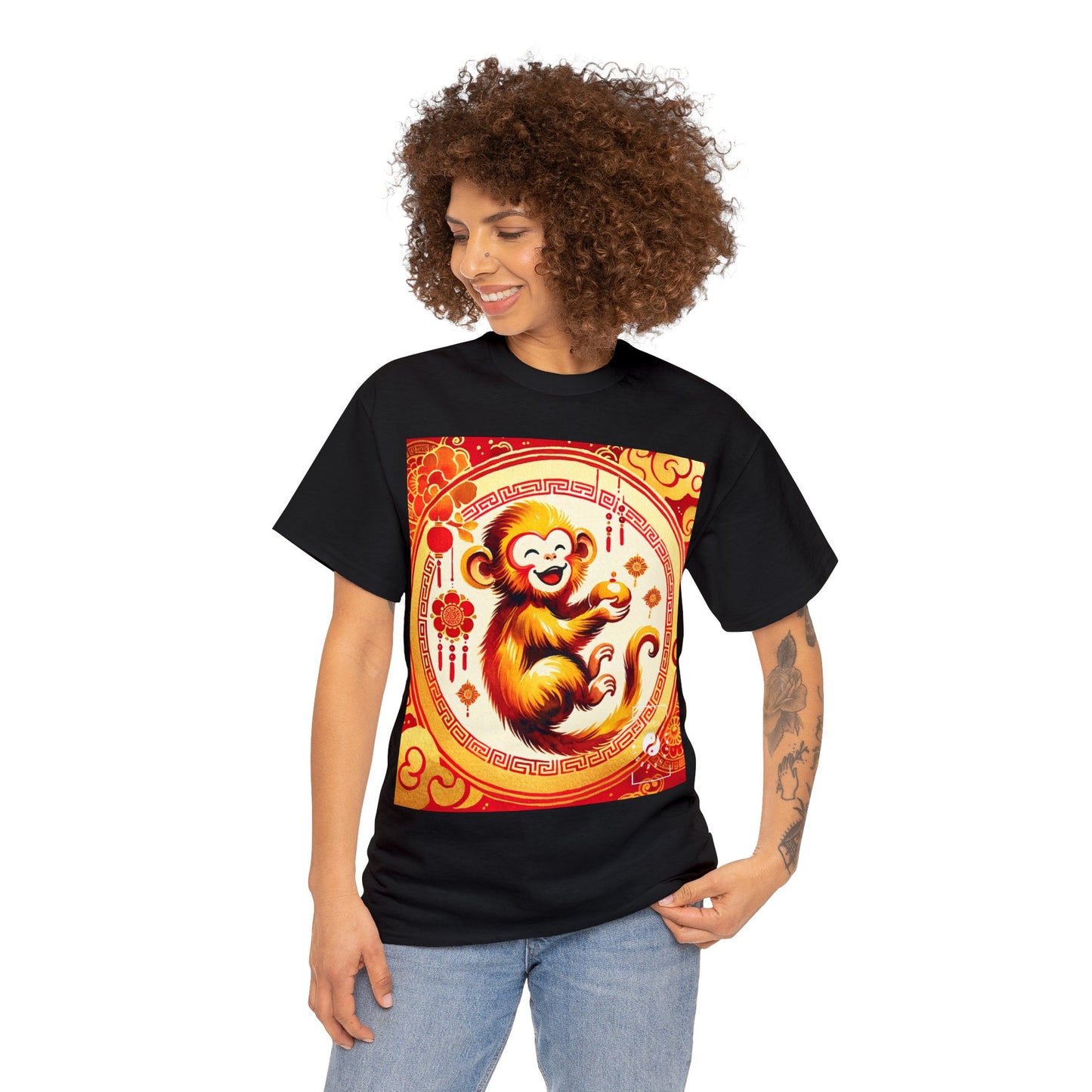 "Golden Simian Serenity in Scarlet Radiance" - Heavy T