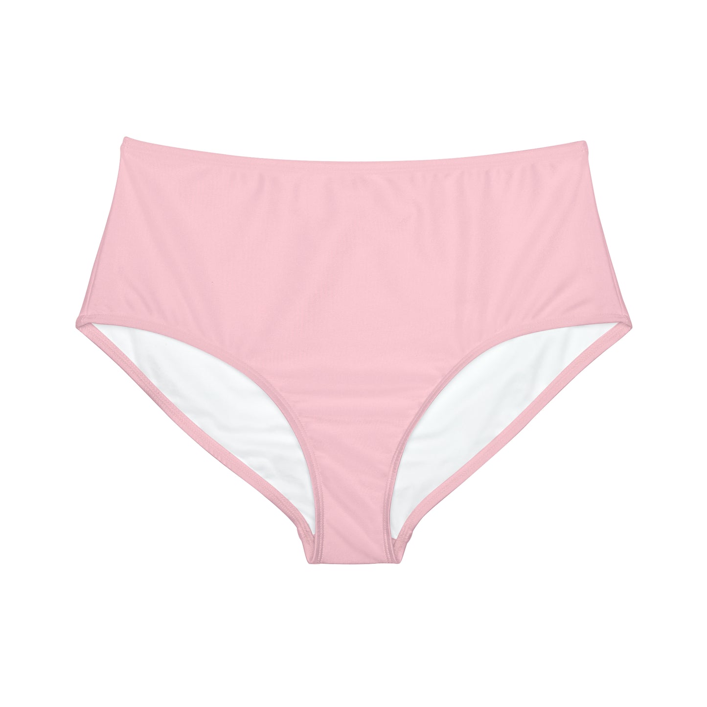 FFCCD4 Light Pink - High Waisted Bikini Bottom