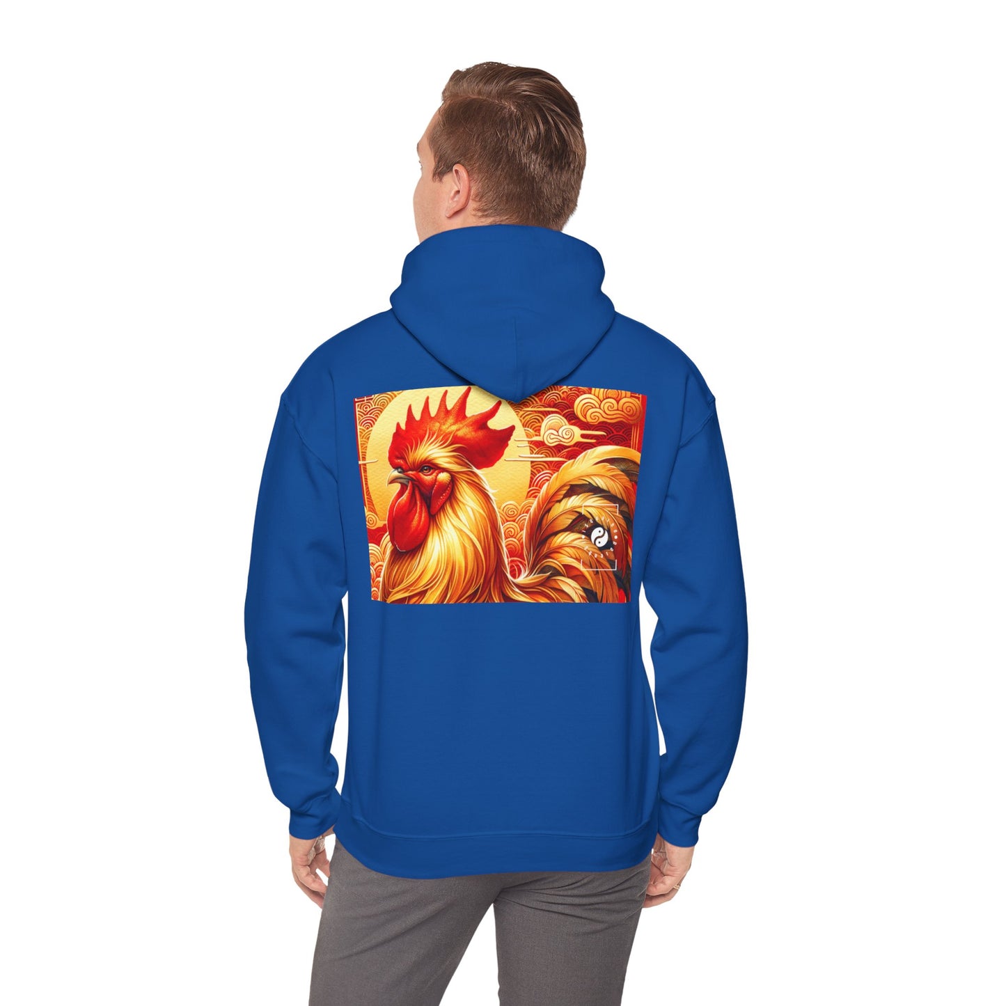 "Crimson Dawn: The Golden Rooster's Rebirth" - Hoodie