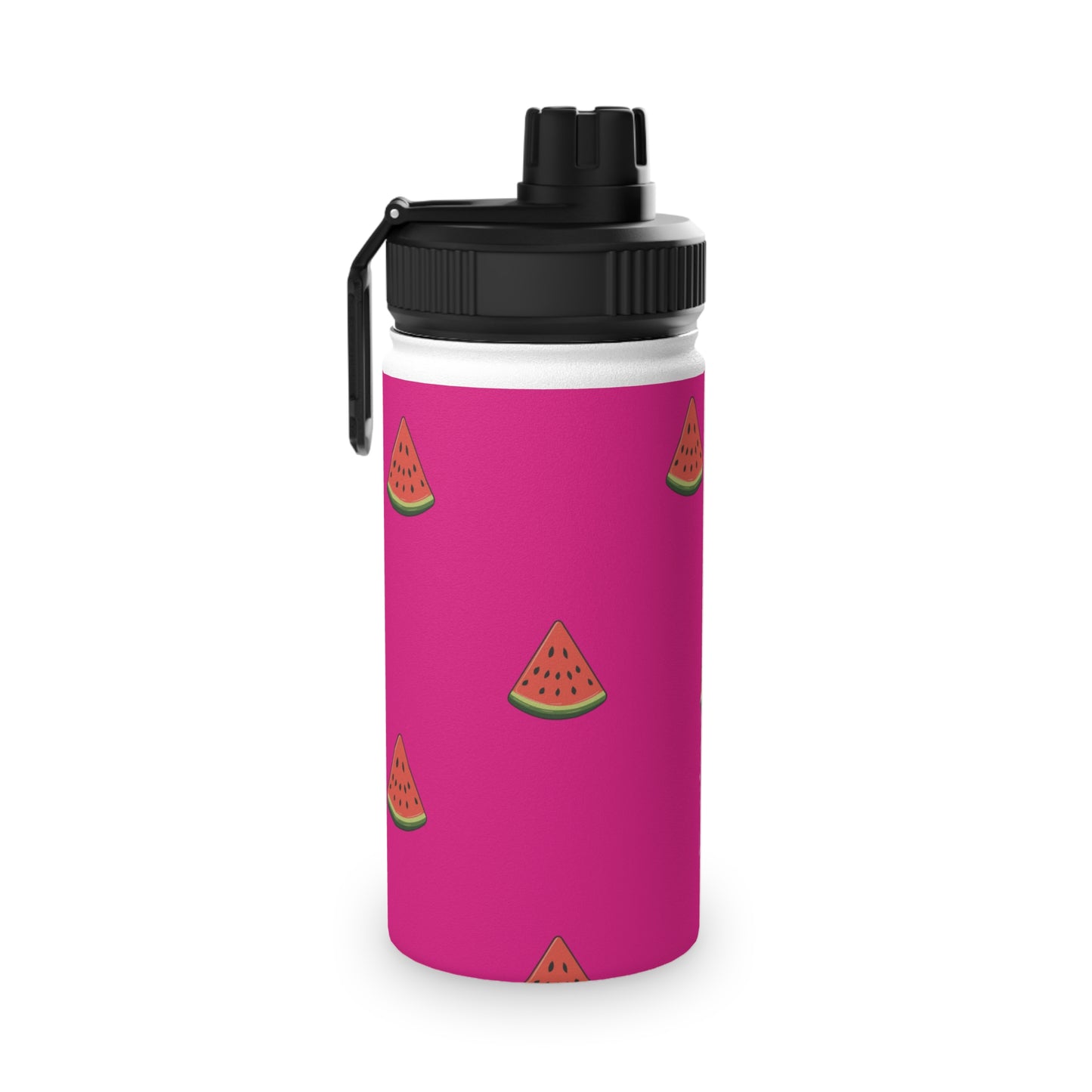 #DF0086 Pink + Watermelon - Sports Water Bottle