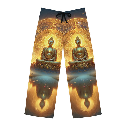 "Serenity in Transience: Illuminations of the Heart Sutra" - men's Lounge Pants