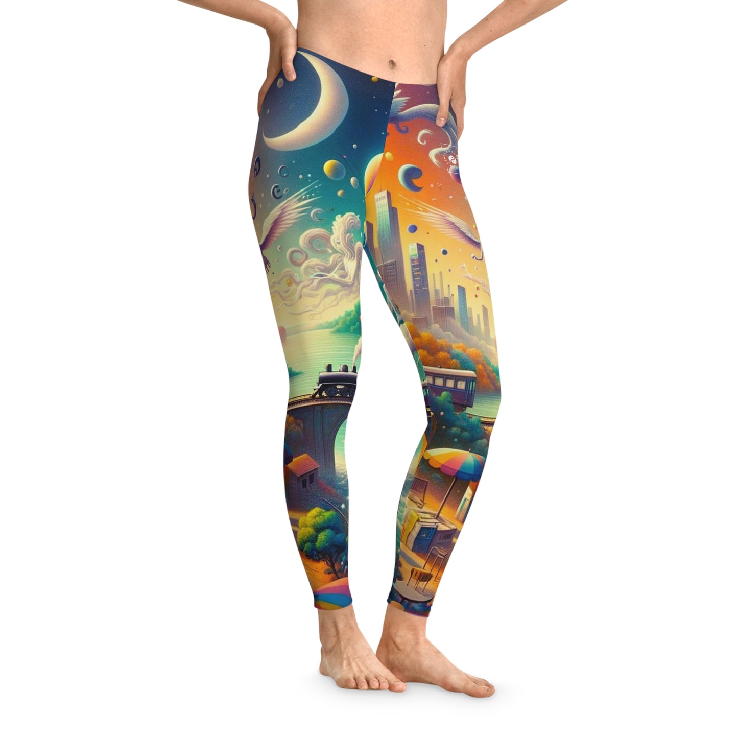 "Mirrors of Metaphor: A Murakami Odyssey" - Unisex Tights