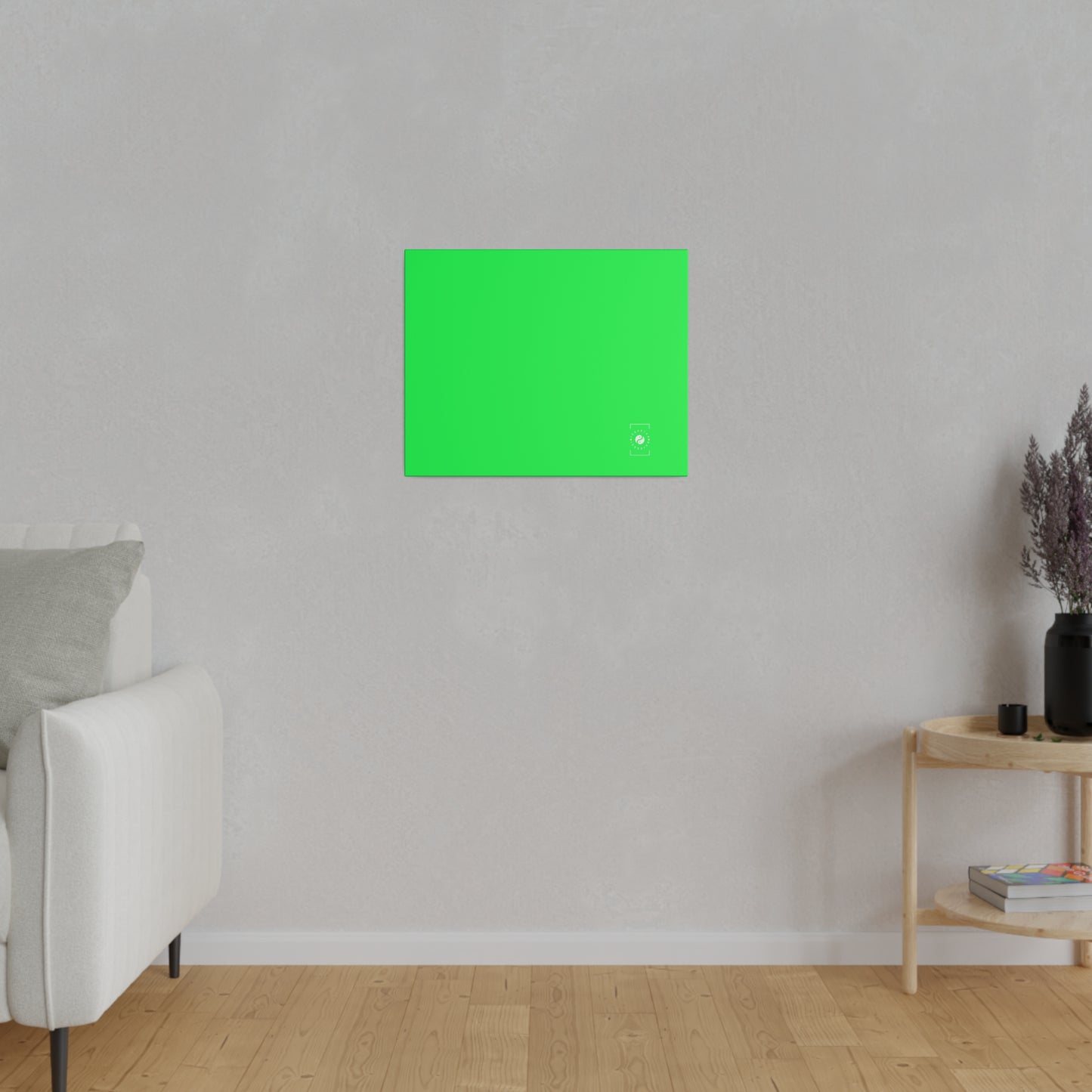 #0FFF50 Neon Green - Art Print Canvas