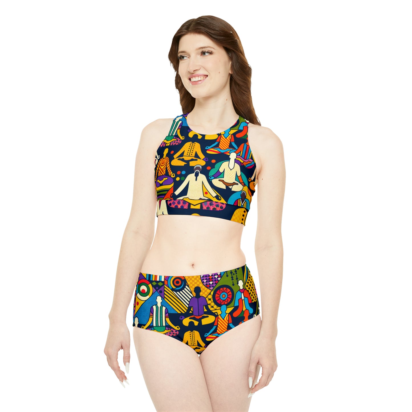 Vibrant Sadana: Prana in Nouveau Réalité - Hot Yoga Bikini Set