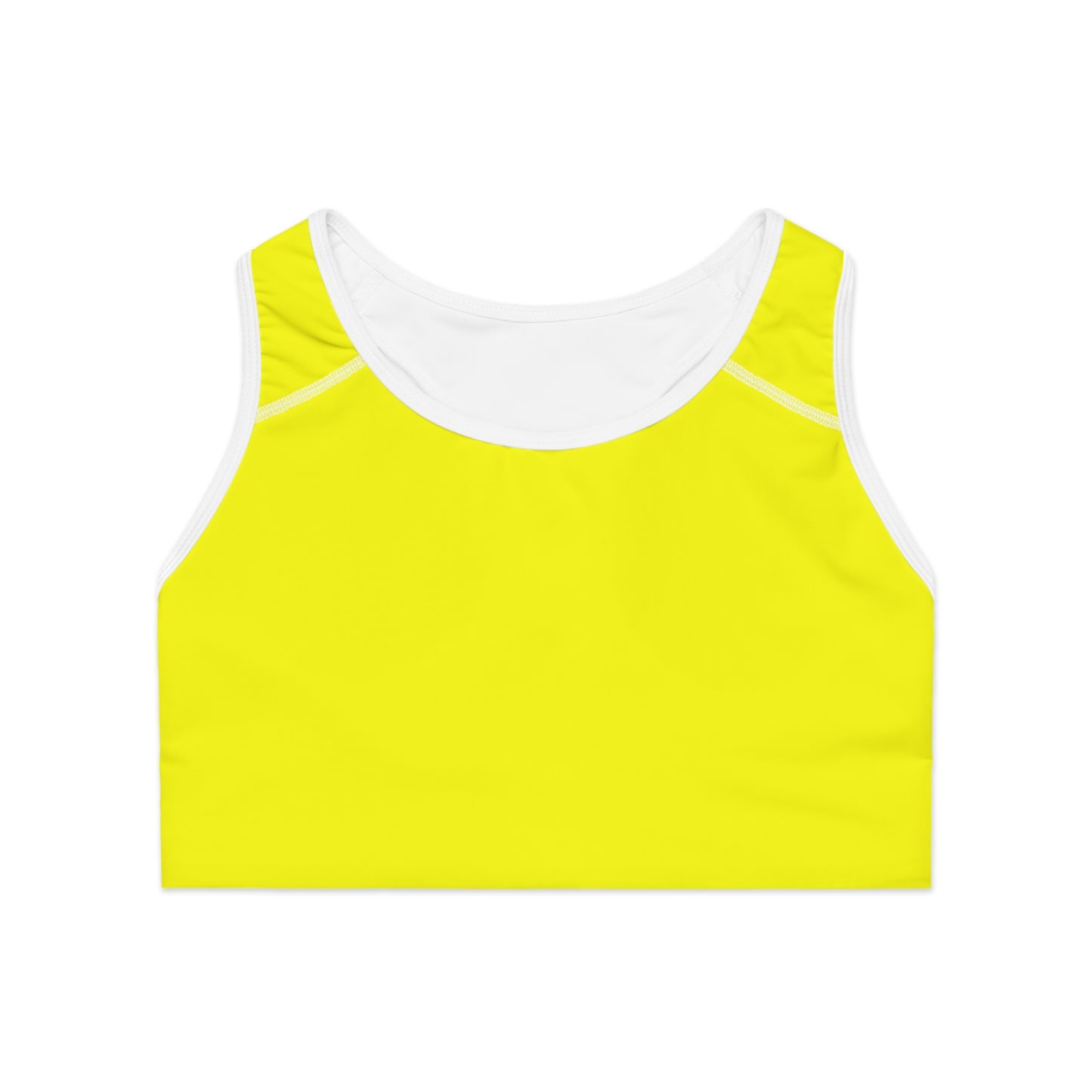 Neon Yellow FFFF00 - High Performance Sports Bra