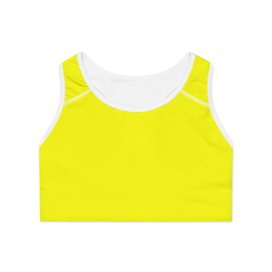 Neon Yellow FFFF00 - High Performance Sports Bra