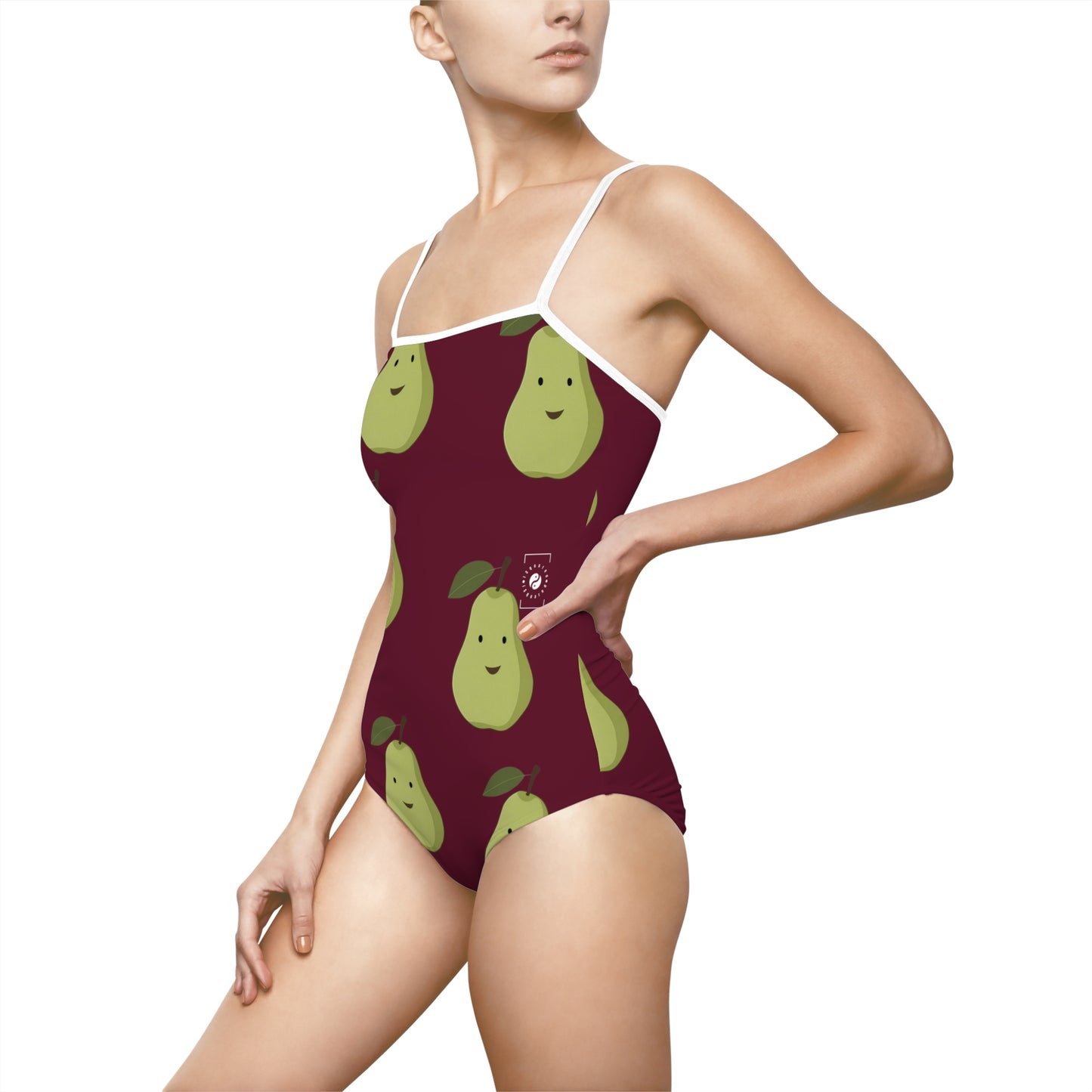 #60182D Deep Siena + Pear - Openback Swimsuit