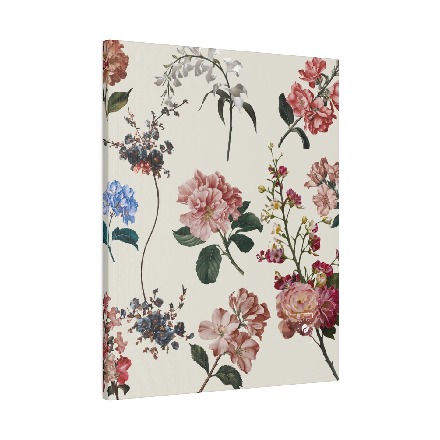 Botanicals on Beige - Art Print Canvas