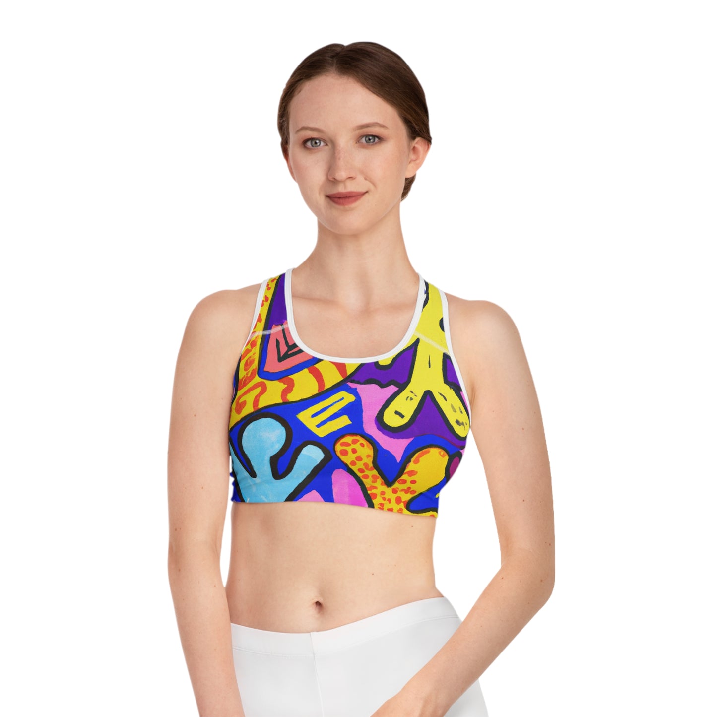 "Symbolic Jamboree" - High Performance Sports Bra