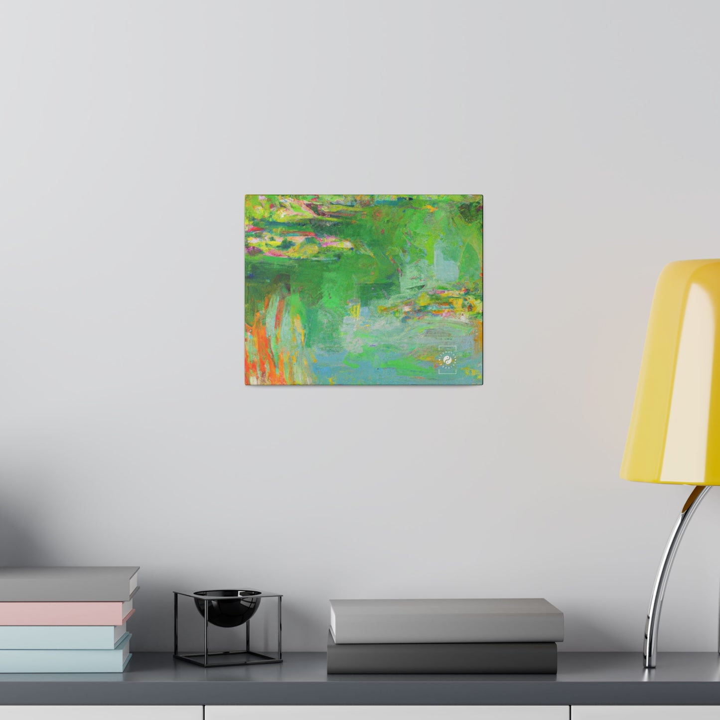 "Lily Aquarelle: Dusk Reflections" - Art Print Canvas