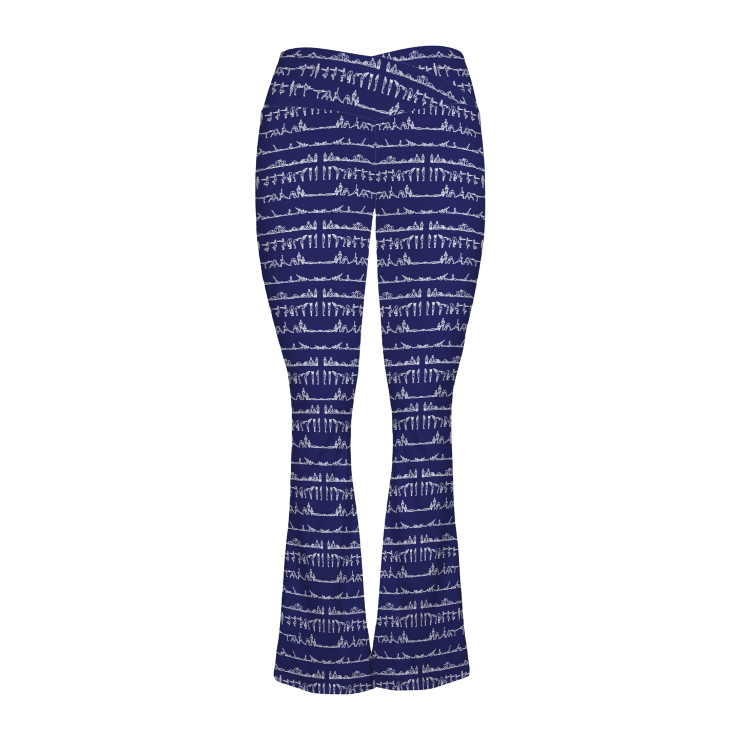 Bikram Ember - Cross Waisted Flair Leggings