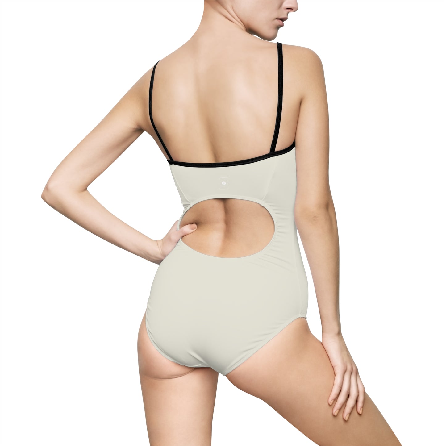 #E9E7DA Ivory - Openback Swimsuit