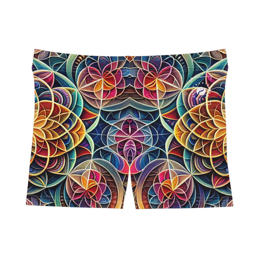 "Sacred Symmetry: Infinite Radiance of Love" - Mini Hot Yoga Short