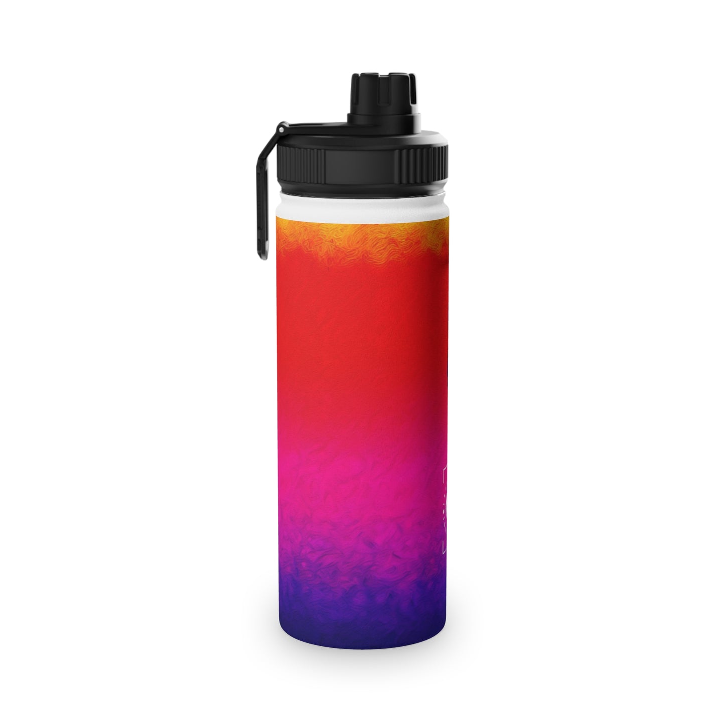 "Technicolour Ascent: The Digital Highline" - Sports Water Bottle