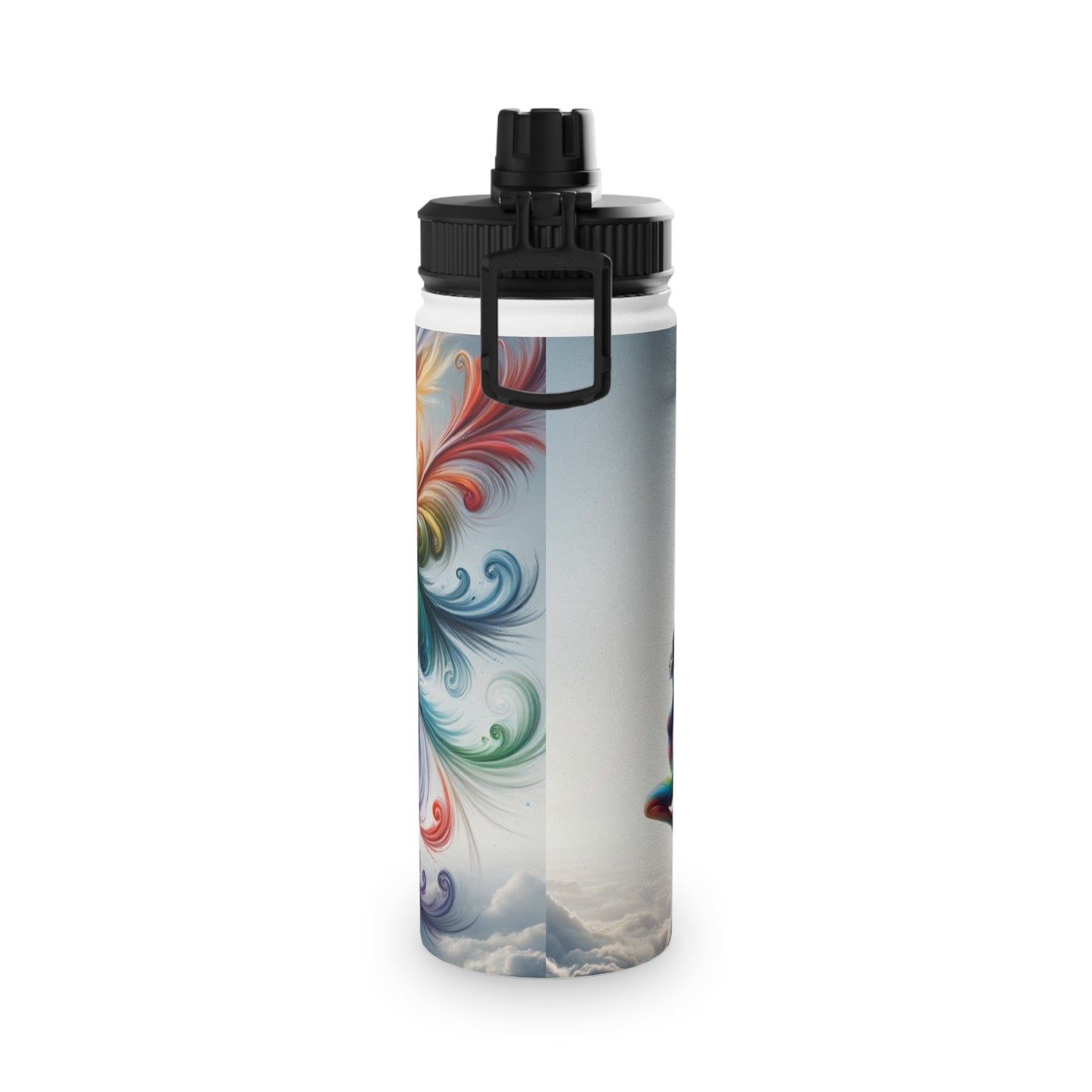 "Yogini's Rainbow Flight" - Sports Water Bottle