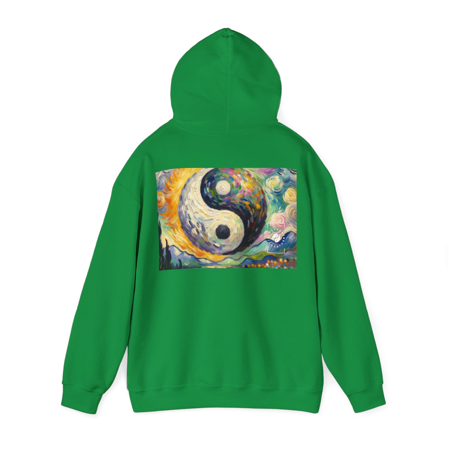 "Spectral Duality: An Impressionist Balance" - Hoodie