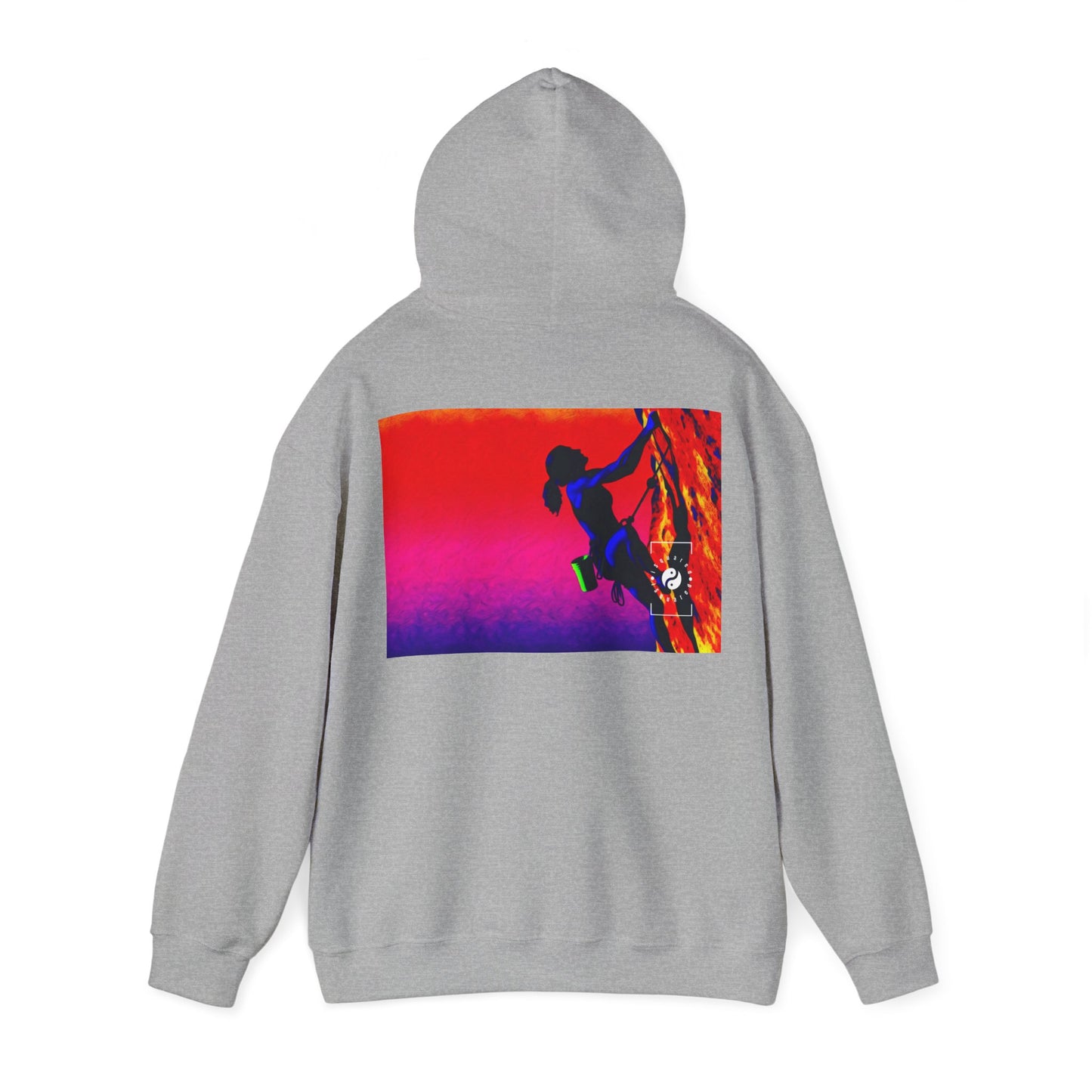 "Technicolour Ascent: The Digital Highline" - Hoodie