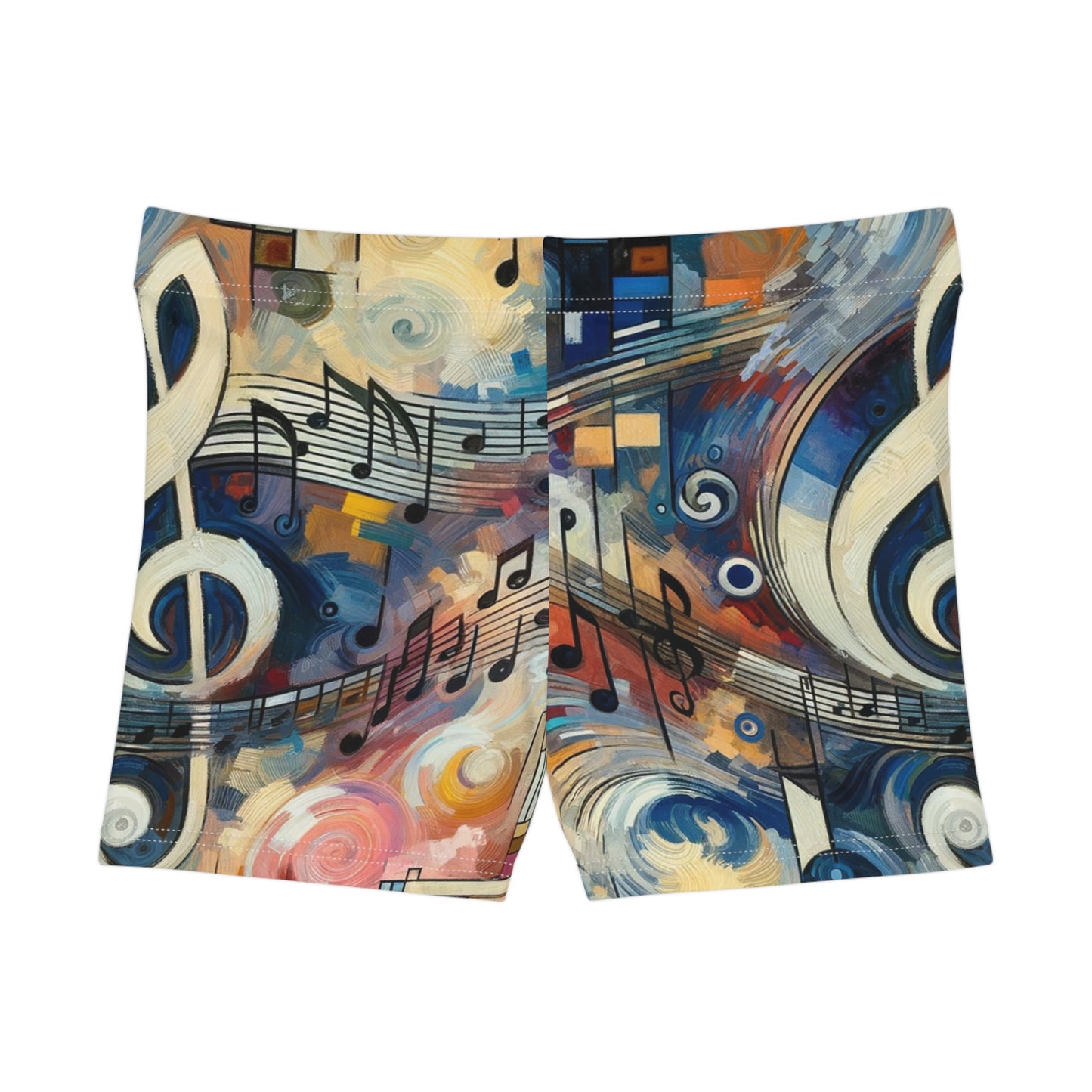 "Melodic Abstraction: Kandinsky's Symphony" - Mini Hot Yoga Short