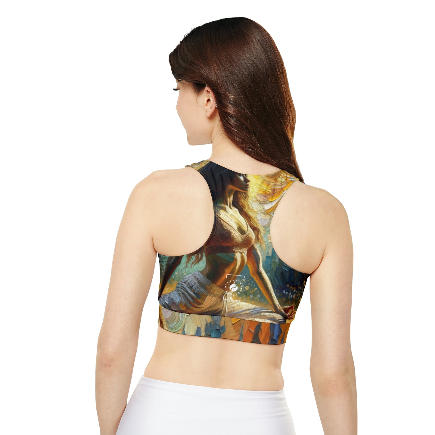 "Golden Warrior: A Tranquil Harmony" - Soutien-gorge de sport doublé et rembourré