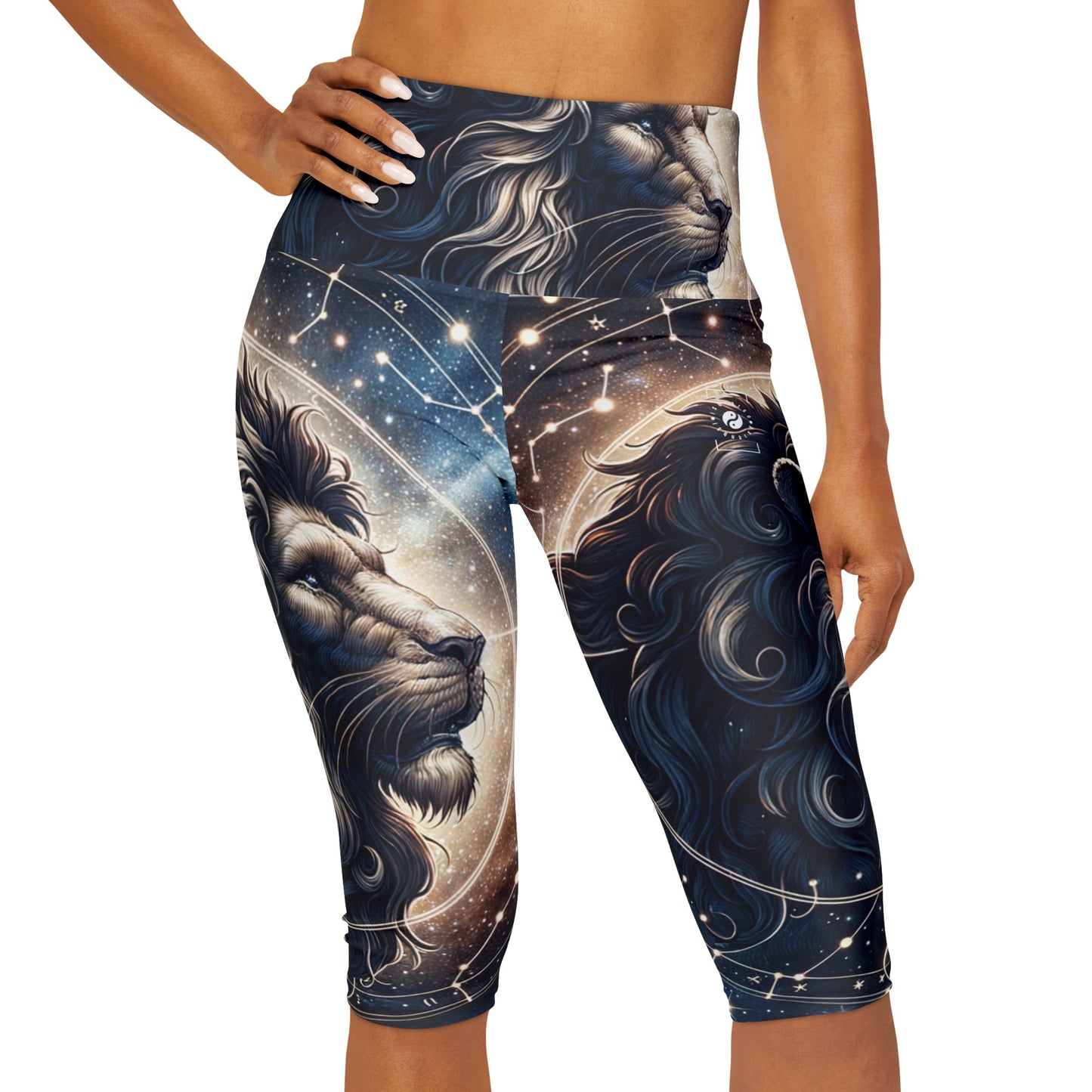 Celestial Leo Roar - High Waisted Capri Leggings