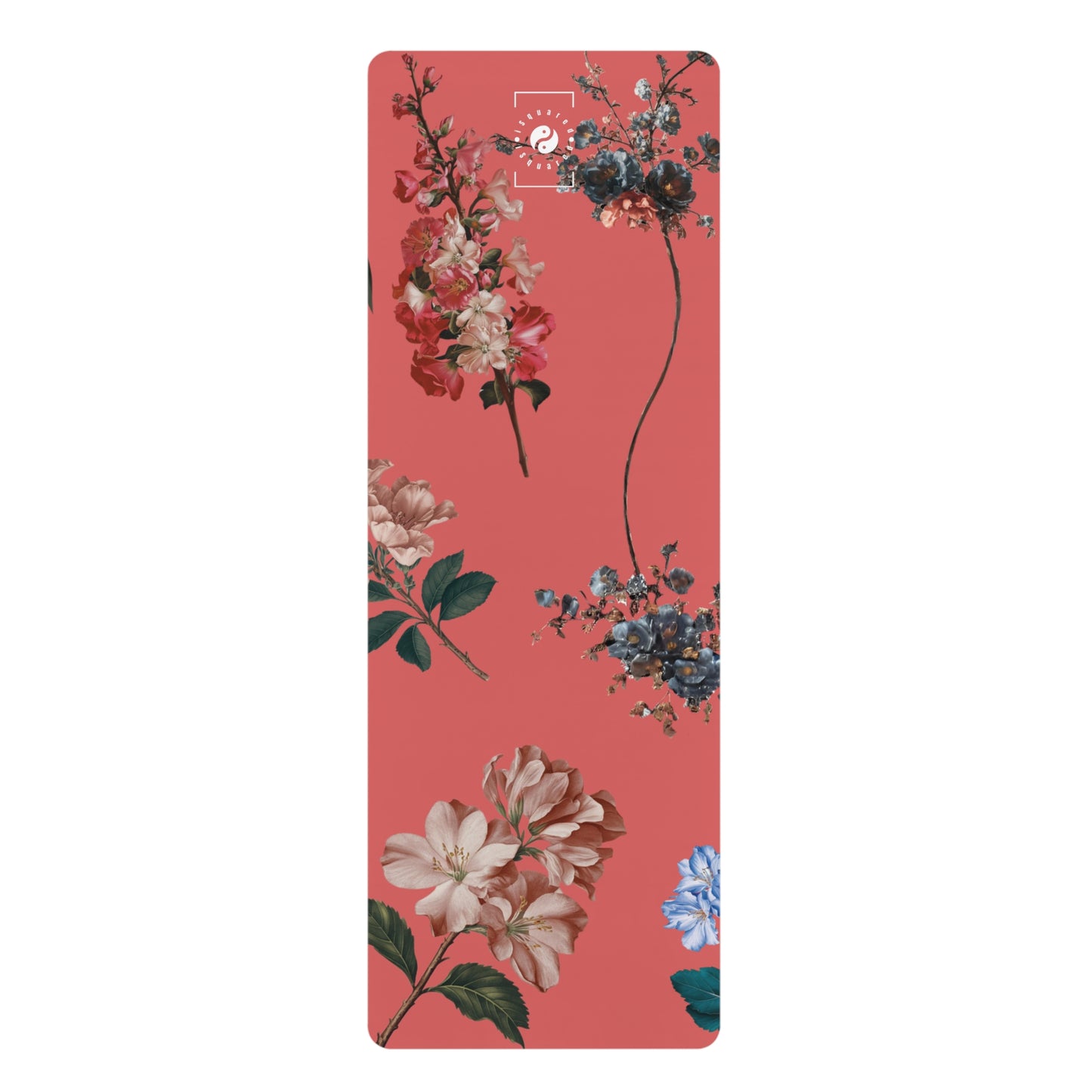 Botanicals on Coral - Yoga Mat