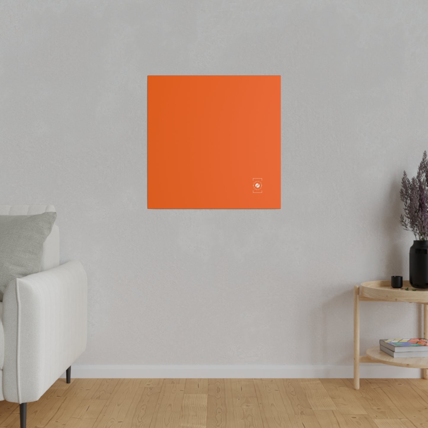 Neon Orange #FF6700 - Art Print Canvas