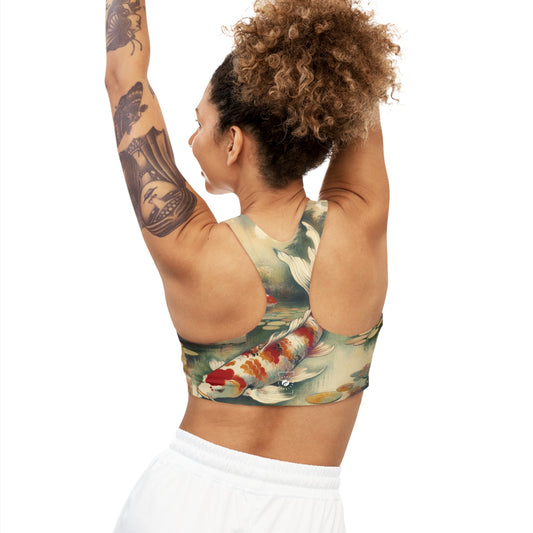 Koi Lily Pond - Seamless Sports Bra