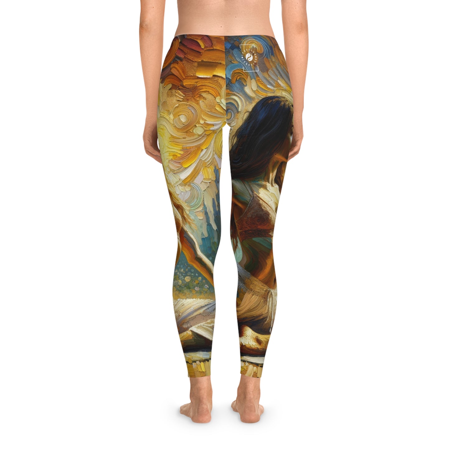 Golden Warrior: A Tranquil Harmony" - Unisex Tights