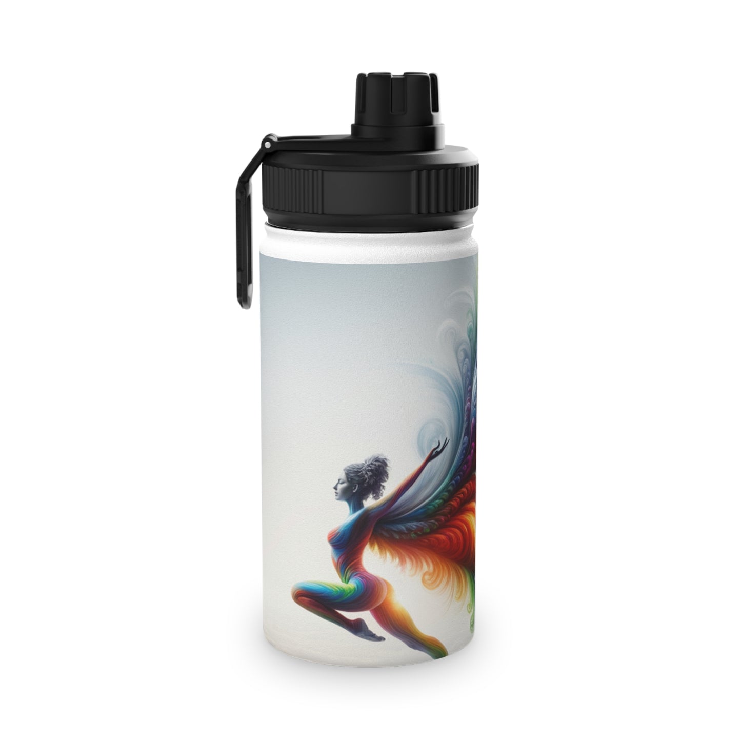 "Yogini's Rainbow Flight" - Sports Water Bottle