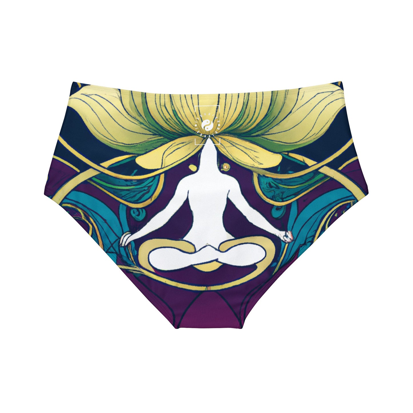 "Lotus Serenity Dance" - High Waisted Bikini Bottom