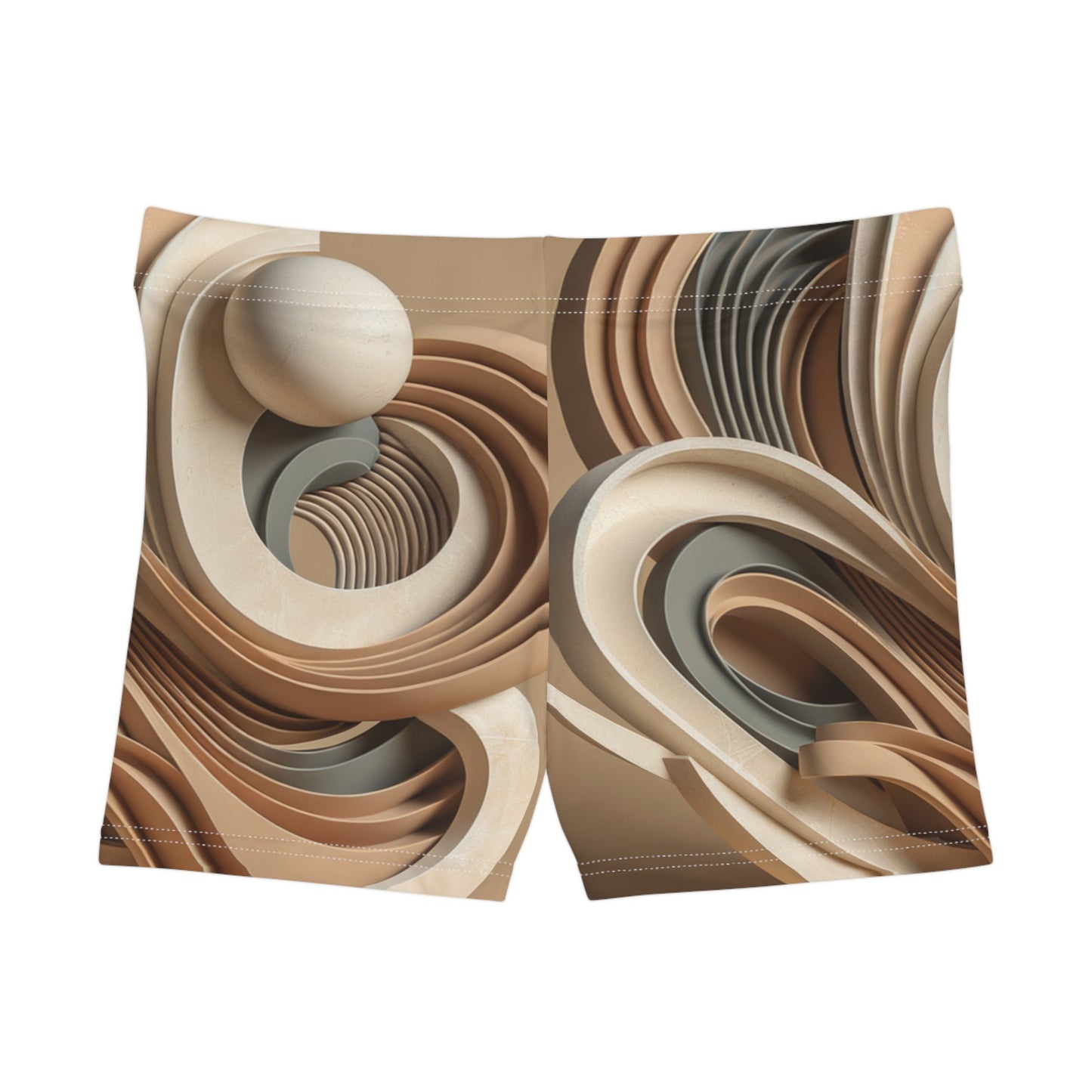 "Hepworth Hues: An Earth Tone Symphony" - Mini Hot Yoga Short