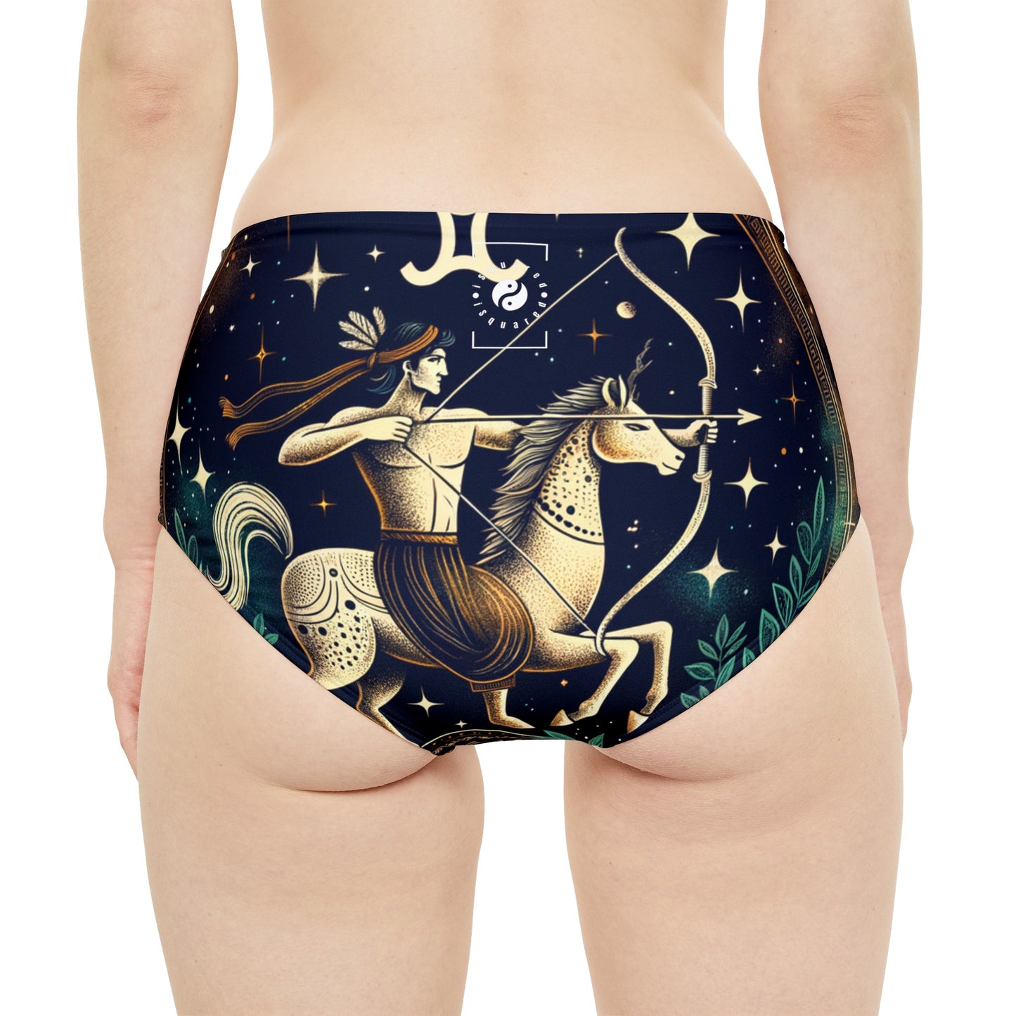 Sagittarius Emblem - High Waisted Bikini Bottom