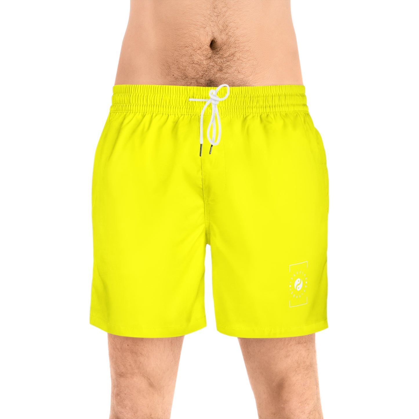 Jaune fluo FFFF00 - Short de bain (couleur unie) pour Homme