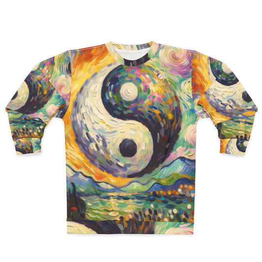 "Spectral Duality: An Impressionist Balance" - Unisex Sweatshirt