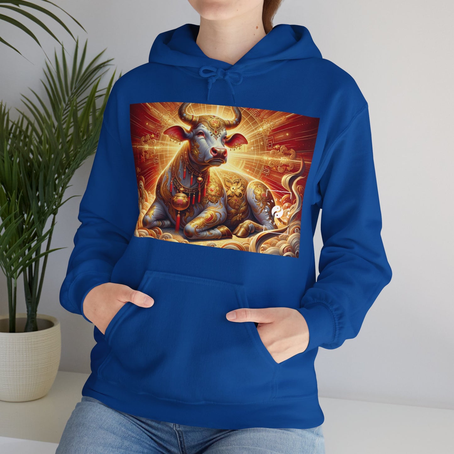 "Golden Euphoria: A Dance of the Divine Bovine" - Hoodie