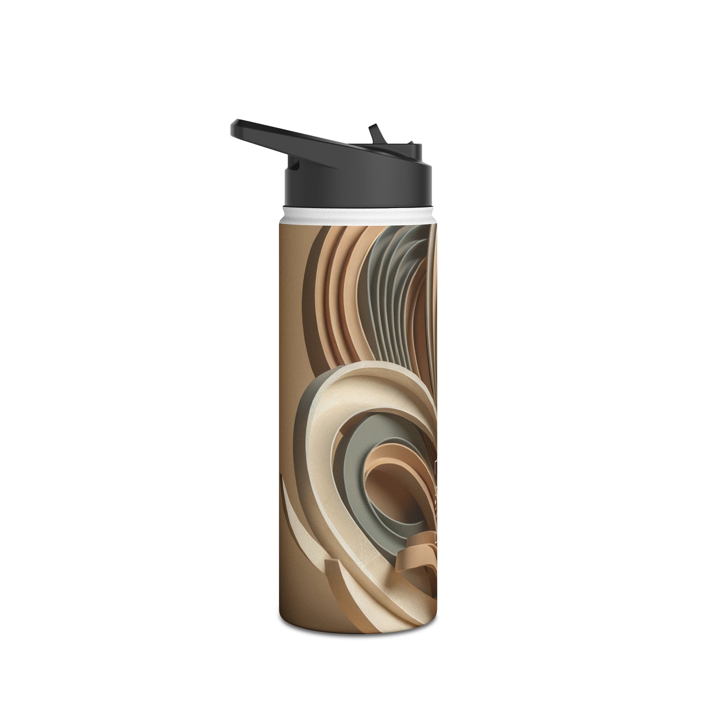 "Hepworth Hues: An Earth Tone Symphony" - Water Bottle