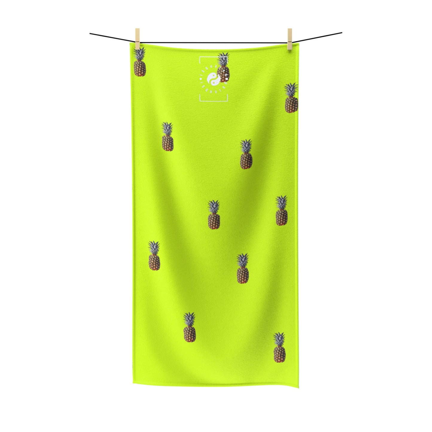 #D7FF11 Sharp Yellow + Pineapple - All Purpose Yoga Towel