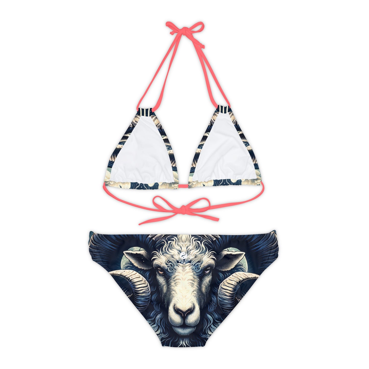 "Celestial Ram Ascendant" - Lace-up Bikini Set