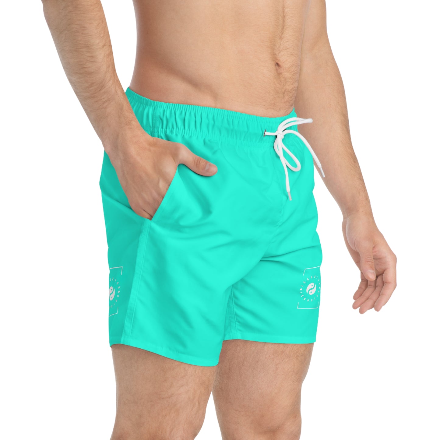 Neon Teal #11ffe3 - Swim Trunks for Men