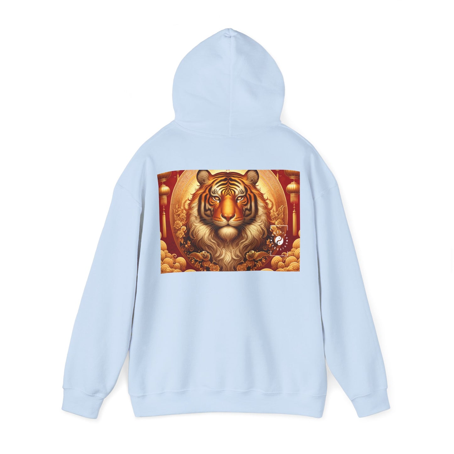 "Majesté dorée : Ascension du Tigre Lunaire" - Sweat à capuche 