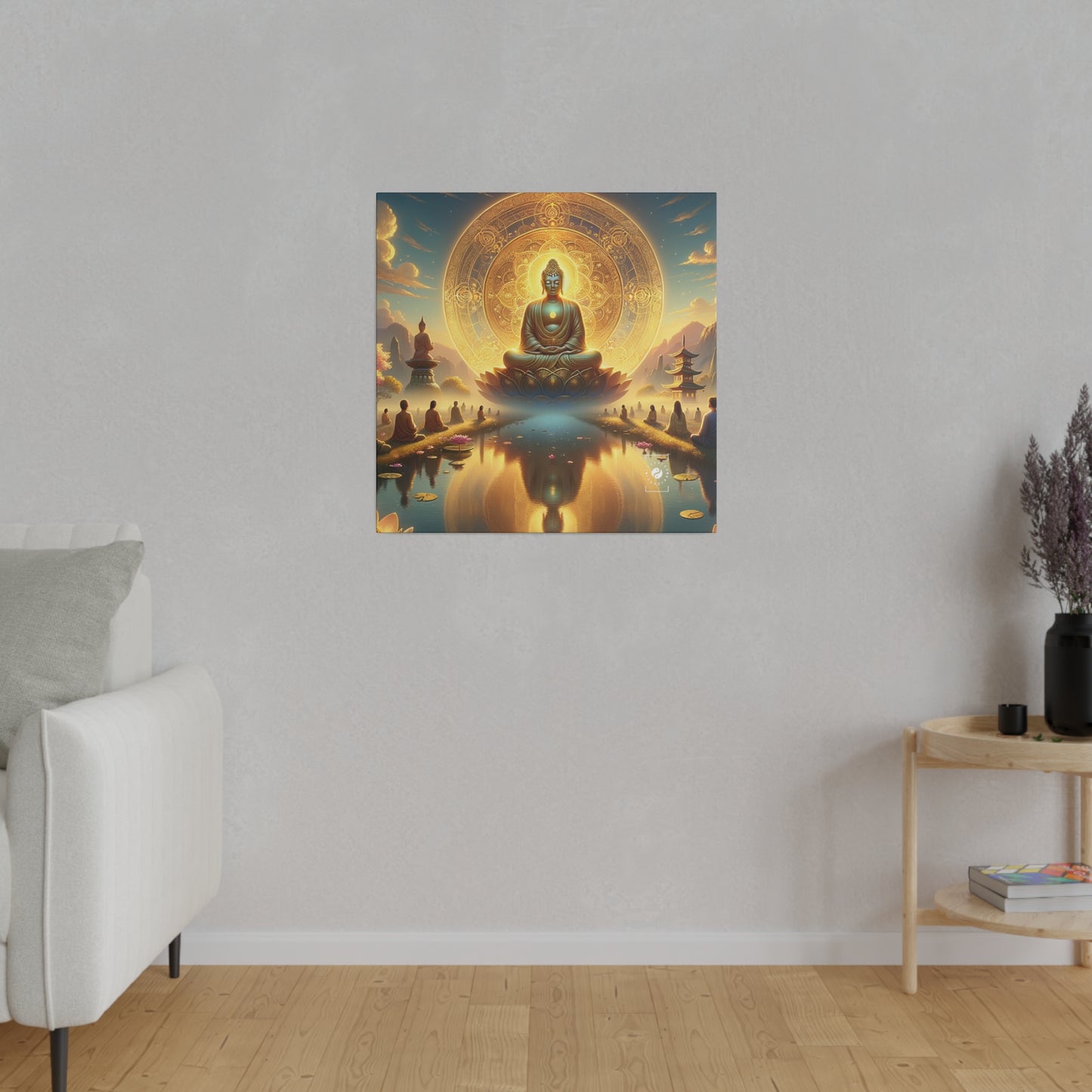 "Serenity in Transience: Illuminations of the Heart Sutra" - Art Print Canvas