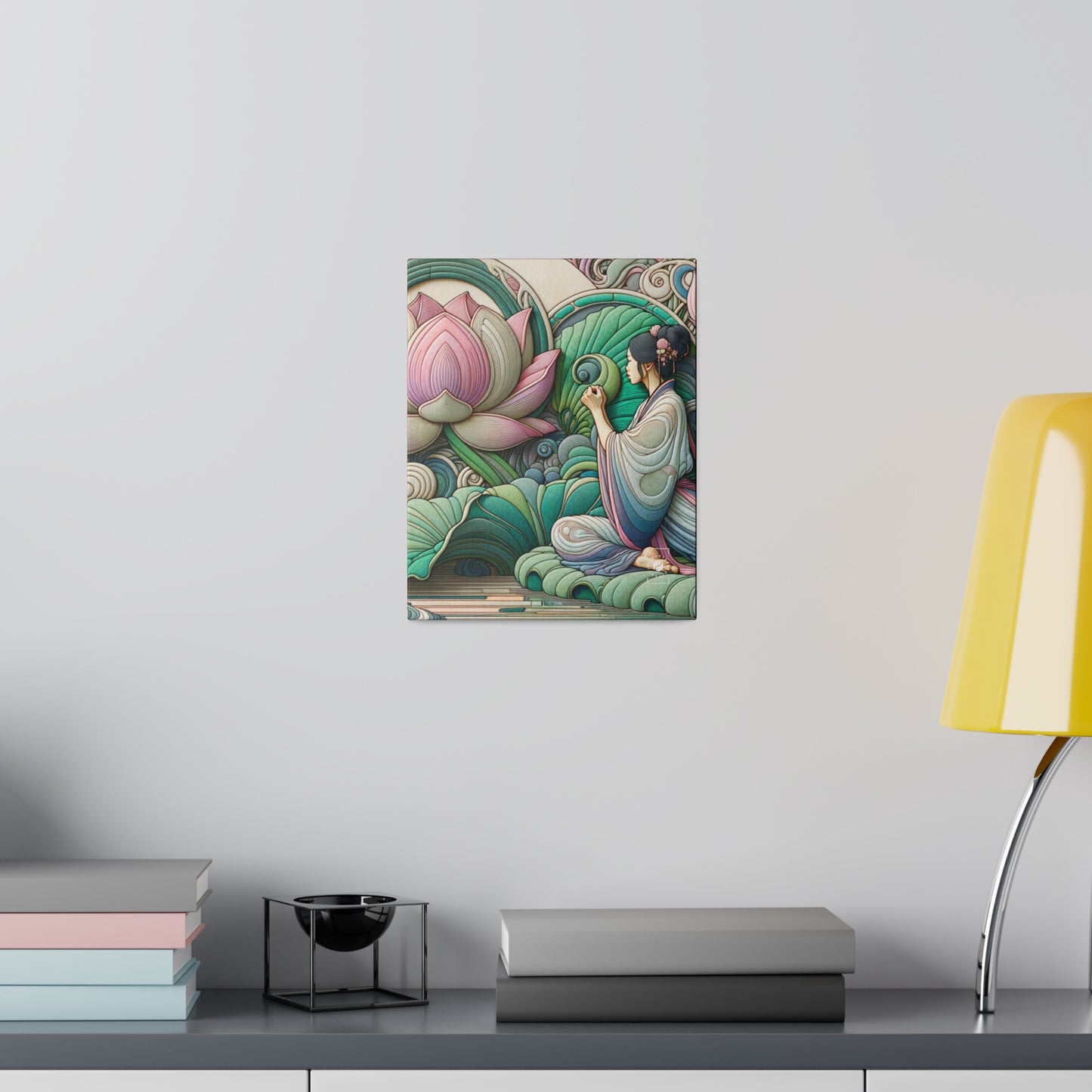 "Lotus Echo Serenity" - Art Print Canvas